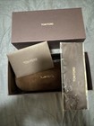 Tom Ford Eyeglasses Sunglasses Case  Box  Cleaning Cloth Brown New Authentic