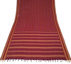 Sushila Vintage Kanchi Cotton Saree Maroon Thread Hand Woven Checks   Butta Sari
