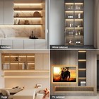 Led Under Cabinet Lighting Kit 6pcs 12v Cob Led Strip Lights With 36w Adapter