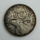 1948 Canada 25 Cents Silver Coin - King George Vi   80  Silver  Circulated  Fine