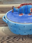 Foreside Casserole Figural Fish Hand Painted Handles Covered Dish 8 5x13   