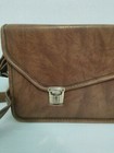 Vintage Camera Case Brown Leather Hard Camera Case 3 Sections