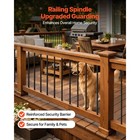 Uimoso 125 Pack 26 In Aluminum Deck Balusters  3 4in Round  Black Deck Spindles