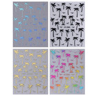 3d Palm Tree Nail Stickers     Tropical Beach Nail Art Decals     Sunset   Summer Na