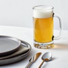 16 Fl Oz 2pk Glass Beer Mugs  Traditional Clear Drinkware  Dishwasher-safe