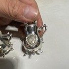 Vintage Mississippi Souvenir Metal Salt   Pepper Shakers Set 2pc Silver W  Lids
