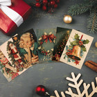 Vintage Christmas Postcards 32 Pack Retro Holiday Greeting Cards Santa Reindeer