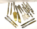 16 Piece Vintage Solingen German 800 Continental Silver Silverware Set   Cloth