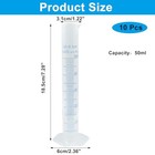 Pcs Plastic Graduated Cylinder Transparent Measuring Cylinder With Pp 50 Ml 10