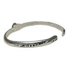 Vintage Southwestern Sterling Silver Turquoise Cuff Bracelet Hand Stamped