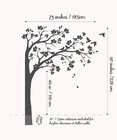 Large Corner Tree Wall Decal With Big Blossoms  Birds And Leaves Nursery Wall   