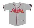 Deion Sanders 1991 Atlanta Braves Grey Road Men s World Series Jersey  l-xl 