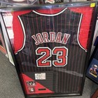 Michael Jordan Signed Bulls Jersey Pinstripe Mitchell   Ness Hardwood Classics
