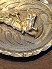 Vintage Mexican Alpaca Silver Western Trophy Belt Buckle Cowboy   Bucking Bronco