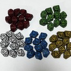 10x 10 Sided Polyhedral Acrylic Table Game Dice D10 Dices Kit For Math Dice