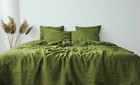 Linen Duvet Cover In Moss Green Washed Softened Linen Duvet Cover Boho Duvet Set