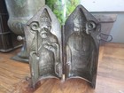 Antique Vintage 2 Piece Metal Chocolate Mold St  Nicholas Christmas Santa