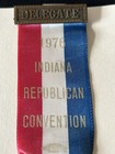 Beautiful    1976 Republican National Convention Indiana Delegate Badge Ribbon