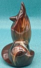 Rare Vintage Mcm Collie Dog Drip-glazed Brown Glossy  Statue 7    Tall