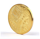 Gold Plated Bitcoin Collectible Coin Physical Art Collection Gift Commemorative