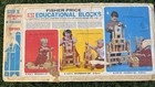 Very Rare Vintage 1966 Fisher-price Kids Wooden Building Blocks Wood Toy Set Vtg