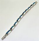 Vintage Southwest Sterling Silver Turquoise Bracelet  Estate Find   