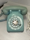 Vintage Bell System Rotary Desk Phone 500dm Aqua Blue Green Western Electric 70s
