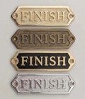 Solid Brass Door Sign Vintage Antique Victorian Cast Metal Embossed Loo Plaque 