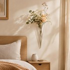 Valiclud Wall Mounted Clear Glass Vase For Flower Display  Cone Holder