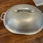 Vtg Century Silver Seal Hammered Oval Pot Cast Aluminum Dutch Oven Roaster