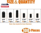 100pcs Rubber Vacuum Caps Assortment Kit Hose End Caps For Manifold