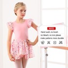 Girls Ballet Leotard With Skirt Shiny Ruffle Sleeve Dance Tutu Dress Toddlers