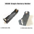 1 Cell Single Battery Holder Case Open Storage Plastic Box Pins smd smt 18500 