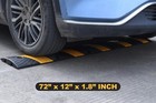 6ftheavy Duty Rubber Speed Hump Road Safety Hump With Install Kits Yellow Stripe
