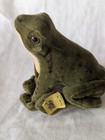 Vintage Steiff Froggy The Frog Velveteen Plush  Original Button And Flag  