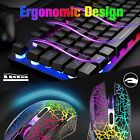 Us Wireless Gaming Keyboard And Mouse Rainbow Backlit Rechargeable Rgb Mute Mice