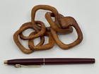 Vintage Authentic Hand Carved  Wood 6 Link Chain  One Piece Of Wood Franklin Nc