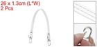 2 Pcs Leather Purse Handle Strap 10  Purse Strap Diy Replacement White