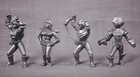4 Archer Outer Space Space Men   Woman Figures In Hard Silver Plastic  1950s