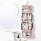 Nishel Travel Toiletry Bag For Women  Portable Hanging Organizer Full-size New