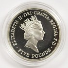1990   5 Uk Queen Mother s 90th Birthday  925 Silver Proof Coin - 28 28g - W  Coa