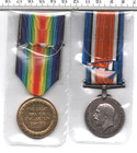 1914 18 World War One R a  Medal Pair With Ribbons  724 