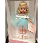 Rare Madame Alexander Ballerina Doll Aqua Blue Tutu Dress W Silver Sequin Trim