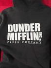 The Office Dunder Mifflin Paper Company  spell Out  Medium Black Pullover Hoodie
