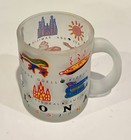 Barcelona Spain Frosted Glass Souvenir Coffee Mug Sagrada Familia Parque Guell
