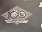 Black Delaware State Police Centennial Anniversary License Plate Booster 1923