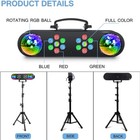 5ft Disco Lights With Stand 14 Rgbw Led And 2 Mirror Balls For Party Stage Disco