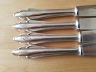 4 Antique Vintage Collectible Knives 10  Gowe Silver Plate -inox  Mono