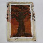 Vintage Mid Century Modern Autumn Tree Finished Latch Hook Piece 35 X 23 Inch