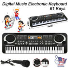 61 Key Electric Digital Piano Musical Beginner Electronic Keyboard W  Microphone